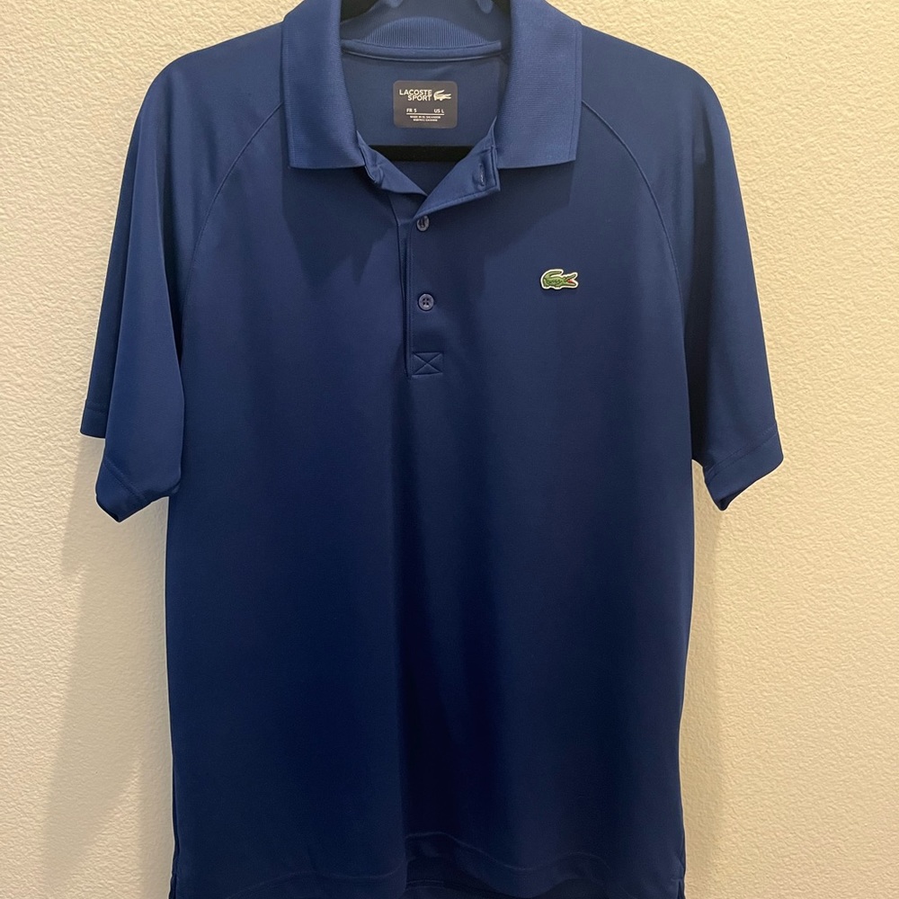 Lacoste sport blue polo shirt